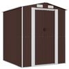 vidaXL Abri de jardin Marron fonc&eacute; 192x191x223 cm M&eacute;tal galvanis&eacute;