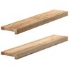vidaXL Appuis de fen&ecirc;tre 2 pcs non trait&eacute; 80x15x2 cm bois ch&ecirc;ne massif