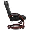 vidaXL Fauteuil de massage avec repose-pied noir similicuir