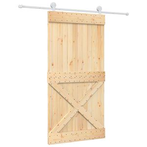vidaXL Porte coulissante Naturel et Blanc 100 x 210 cm