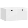 vidaXL Meuble TV mural 59,5 x 41 x 30 cm Blanc brillant