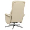 vidaXL Fauteuil inclinable de massage avec repose-pieds cr&egrave;me tissu