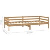 vidaXL Lit de jour sans matelas marron miel bois pin massif 90x200 cm