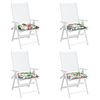 vidaXL Coussins de chaise lot de 4 multicolore 40x40x7 cm tissu