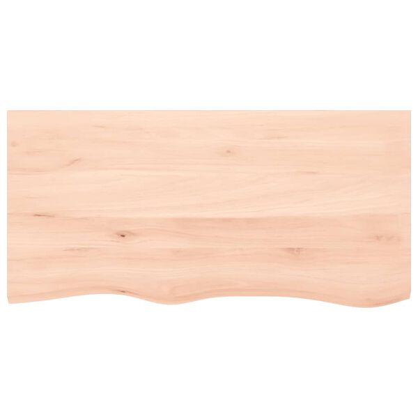 vidaXL Comptoir de salle de bain 100x50x2 cm bois massif non trait&eacute;