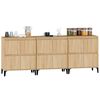 vidaXL Buffets 3 pcs chêne sonoma 60x35x70 cm bois d'ingénierie