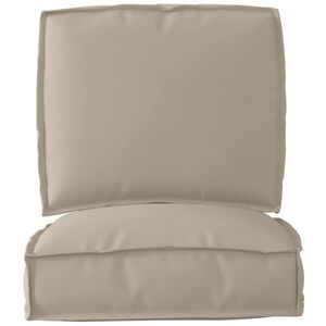 vidaXL Set de coussins de palette 2 pcs Taupe Tissu Oxford