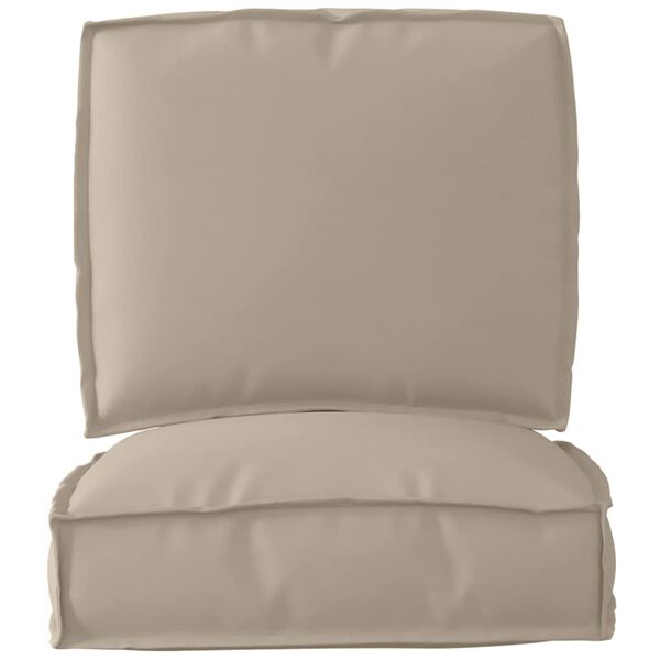 vidaXL Set de coussins de palette 2 pcs Taupe Tissu Oxford
