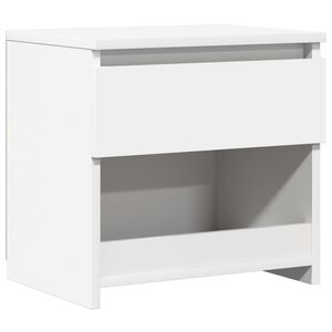 vidaXL Table de chevet Blanc 40x30x39 cm Bois d'ing&eacute;nierie