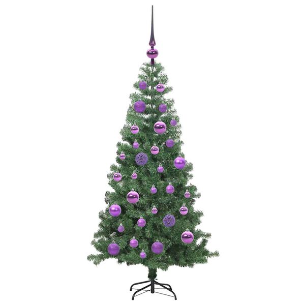 vidaXL Sapin de No&euml;l avec 150 LED avec support Vert 120 cm PVC