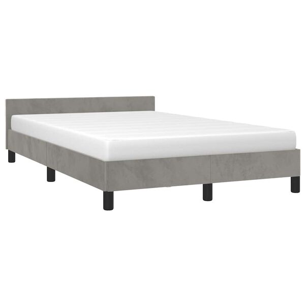 vidaXL Cadre de lit sans matelas gris clair 120x200 cm velours