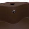 vidaXL Lavabo avec trop-plein Marron foncé mat 36x13 cm Céramique