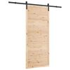 vidaXL Porte coulissante Marron 80 x 208 cm Bois massif en pin