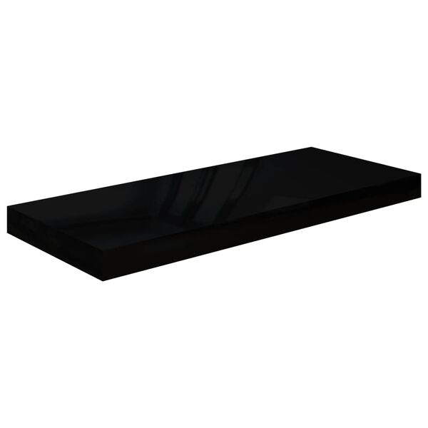 vidaXL Étagère murale flottante 4 pcs Noir brillant 60x23,5x3,8 cm MDF