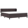vidaXL Lit &agrave; ressorts avec matelas Marron fonc&eacute; 180 x 200 cm tissu