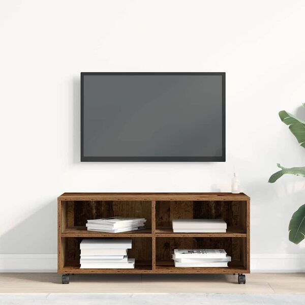 vidaXL Meuble TV Marron 90 x 35 x 40,5 cm Bois d'ingénierie