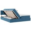 vidaXL Lit de Rangement avec matelas Bleu fonc&eacute; 90 x 200 cm