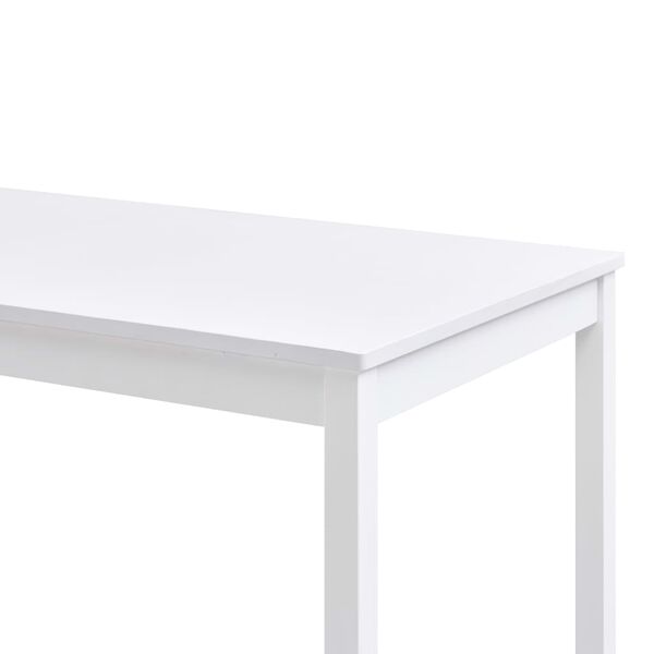 vidaXL Table &agrave; manger Blanc 140x70x73 cm Pin