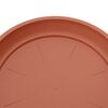 vidaXL Plateau &agrave; fleurs rond 24 pcs Rouge brique &Oslash; 23,5 x 2,5 cm