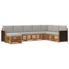 vidaXL Ensemble de canap&eacute;s d'ext&eacute;rieur 6 pc Naturel et gris clair