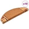 vidaXL Tapis d'escalier autoadhésifs 10 pcs 65x21x4 cm Beige