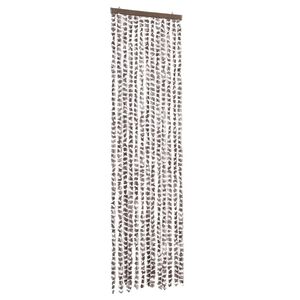 vidaXL Moustiquaire Taupe et blanc 56x185 cm Chenille