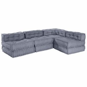 vidaXL Unit&eacute; de canap&eacute; modulaire Tissu Gris 210 x 140 x 56 cm
