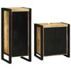 vidaXL Ensemble de mobilier de salle de bain 2 pi&egrave;ces Marron