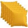 vidaXL Coussin 6 pc HOUTEN Jaune clair 30 x 30 cm Lin synth&eacute;tique