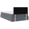 vidaXL Lit de Rangement avec matelas Gris foncé 120 x 200 cm Velours