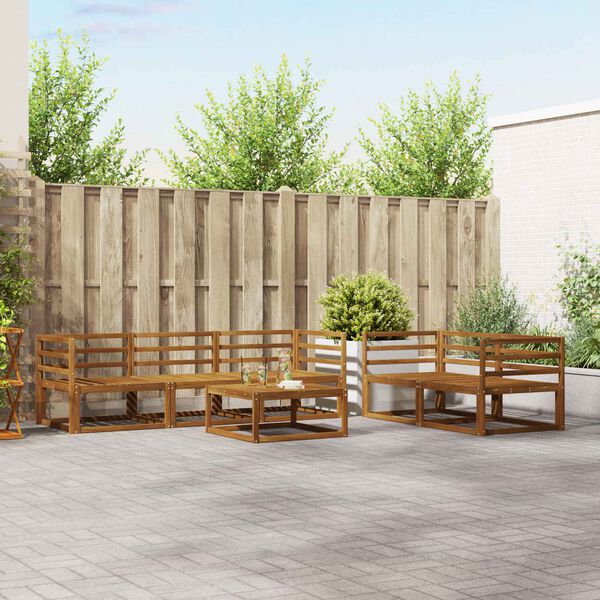 vidaXL Ensemble de canap&eacute;s d'ext&eacute;rieur 6 pcs Naturel et Cr&egrave;me