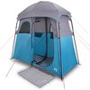 vidaXL Tente de douche 2 personnes bleu imperm&eacute;able