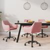 vidaXL Chaises &agrave; manger pivotantes lot de 4 Rose Velours