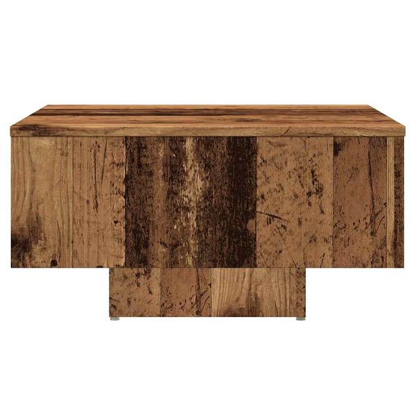 vidaXL Table basse vieux bois 60x60x31,5 cm bois d'ing&eacute;nierie