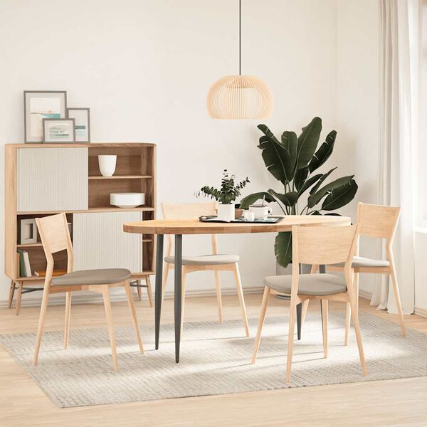 vidaXL Dessus de table 140x60x4 cm bois de ch&ecirc;ne massif ovale