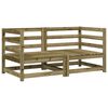 vidaXL Canapés d'angle de jardin 2 pcs 70x70x67cm bois de pin imprégné
