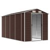 vidaXL Abri de jardin marron 191 x 385 x 198 cm en acier galvanisé