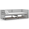 vidaXL Lit de repos avec tiroirs 90x200 cm Gris Bois de pin massif