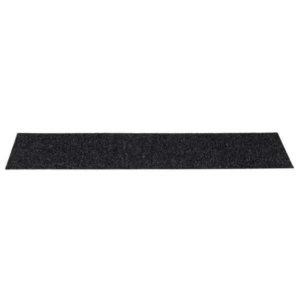 vidaXL Tapis d'escalier autocollants 15 pièces 76 x 20 cm Noir Rectangulaire