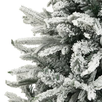 vidaXL Sapin de Noël artificiel LED et flocons de neige 150 cm PVC PE