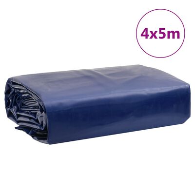 vidaXL Bâche bleu 4x5 m 650 g/m²