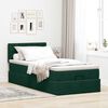 vidaXL Cadre de lit ottoman avec matelas vert fonc&eacute; 100x200 cm velours