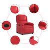 vidaXL Fauteuil inclinable &eacute;lectrique Rouge Similicuir