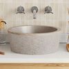 vidaXL Lavabo Gris &Oslash;40x15 cm Marbre
