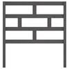 vidaXL T&ecirc;te de lit Gris 81x4x100 cm Bois massif de pin