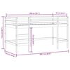 vidaXL Lit mezzanine enfants avec tunnel sans matelas rose 90x200 cm