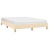 vidaXL Cadre de lit sans matelas cr&egrave;me 140x190 cm tissu