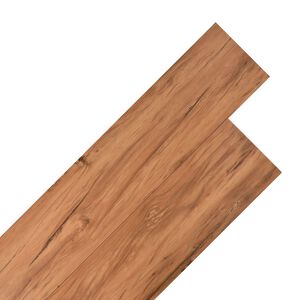 vidaXL Planches de sol Marron 5,26 m&sup2; 18 pi&egrave;ces PVC