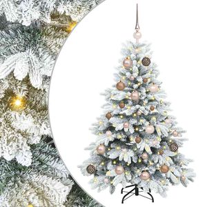 vidaXL Sapin de No&euml;l artificiel avec 150 LED Blanc 120 cm PE et PVC