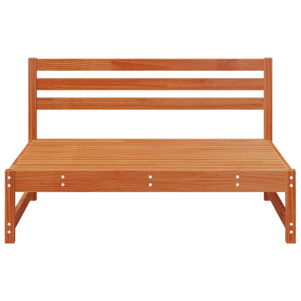 vidaXL Sofa de jardin milieu Pin massif Brun Cir&eacute; 120 x 84 x 70 cm